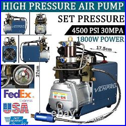 110V 30MPA 4500PSI High Pressure Air Compressor PCP Airgun Scuba Air Pump Preset