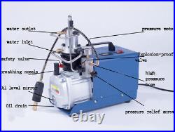 110V 30MPA Electric Air Compressor 4500PSI High Pressure Air Pump Water Cooling