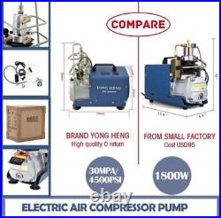 110V Electric Air Compressor 4500PSI 30MPA High Pressure Air Pump Hardback Plus