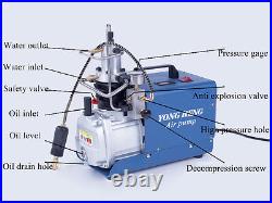 110V PCP 30Mpa 4500psi Electric Air Pump High Pressure Paintball Air Compressor