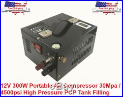 12V 300W Portable Air Compressor 30Mpa / 4500psi High Pressure PCP Tank Filling