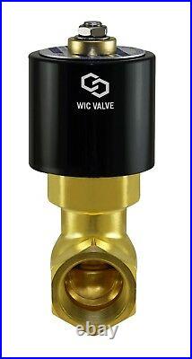 1/2 Inch Brass Hot Water Steam High Pressure Electric Solenoid Valve NC 24V AC