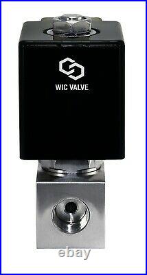 1/4 Inch High Pressure 1160 PSI Stainless Electric Solenoid Valve 24V DC NC