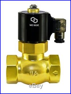 1.5 Inch Brass Hot Water Steam High Pressure Electric Solenoid Valve NC 12V DC