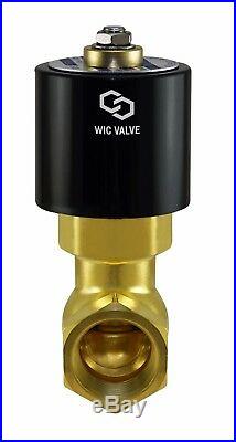 1 Inch Brass High Pressure Electric Steam Solenoid Process Valve NC 110V AC