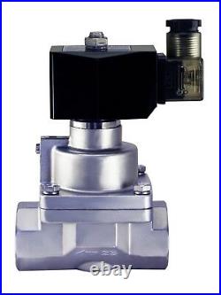 1 Inch High Pressure Stainless Steam Solenoid Valve Normally Closed 110V AC
