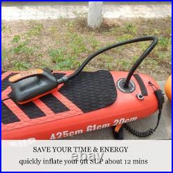 20PSI High Pressure SUP Electric Air Pump, Dual Stage Inflation Paddle Board Pum