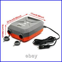 20 PSI Dual Stage Electric Inflatable Air Pump Rubber Boat SUP High Pressure 12V