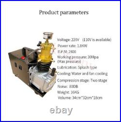 220V/110V 4500Psi 300Bar 30Mpa PCP Air Compressor High Pressure Pump Inflator