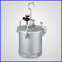 2 1/2 Gallon High Pressure Tank Pot Air Paint Spray Gun Painter 2 Hoses