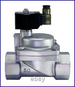 2 Inch Stainless Steel High Pressure Electric Steam Solenoid Valve NC 24V DC
