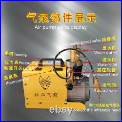 300BAR 4500PSI High Pressure Air Compressor PCP Air gun Inflation Scuba Air Pump