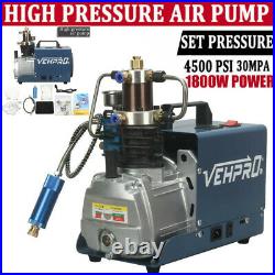 30MPA 4500PSI 300BAR High Pressure Air Compressor PCP Airgun Scuba Air Pump 110v