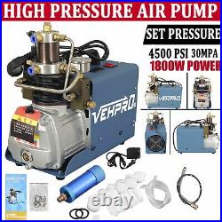 30MPA 4500PSI High Pressure Air Compressor PCP Airgun Scuba Air Pump Kit 110V