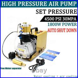 30MPA 4500PSI High Pressure Air Compressor PCP Airgun Scuba Air Pump autoshut