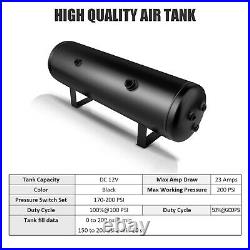 3 GAL Air tank And 200 psi Compressor For Train Horn Car System Kit 12V
