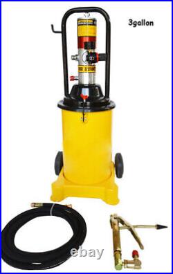 3 Gallon Air Pneumatic Compressed Grease Pump Injector High Pressure Filler NEW
