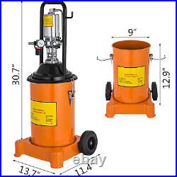 3 Gallon Grease Pump Air Pneumatic 12L High-Pressure 13FT Grease Hose Tool Pail