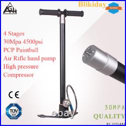 4 Stage 30Mpa 4500psi PCP Paintball Air Rifle hand pump High pressure Compressor