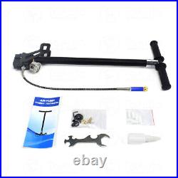 4 Stage High Pressure Air Pump Inflator Rifle PCP Hand Pump withGauge 4500PSI US