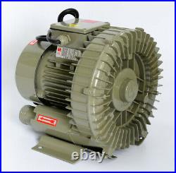 750W Industrial High Pressure Vortex Vacuum Pump 220V Dry Air Blower Oxygenator