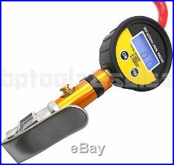 Air Tire Inflator with High Accurate LCD Digital Pressure Gauge Dual Clip Chuck