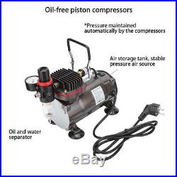 Airbrush Compressor Kit Spray Gun Hose Air Brush Paint 25L 1/5 HP High-Pressure