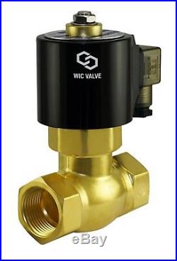 Brass High Pressure Steam Electric Solenoid Process Valve NC 12V DC 1/2 Inch