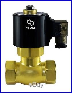 Brass High Pressure Steam Electric Solenoid Process Valve NC 12V DC 1/2 Inch