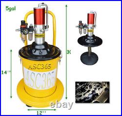 CA 5 Gallon Air Pneumatic Compressed Grease Pump Injector High Pressure Filler