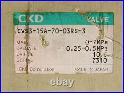 CKD CVS3-15A-70-03RS-3 High Pressure Air Operated 3-Way Valve