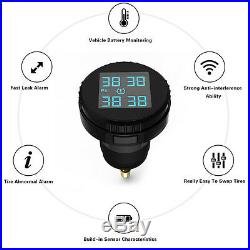 Car Auto Tire Pressure LCD Display Monitoring System Wireless 4 Sensors TPMS
