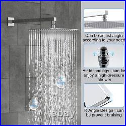 Embather Shower Faucet System Air Injection Technology Square Chrome 12