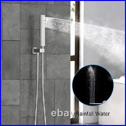 Embather Shower Faucet System Air Injection Technology Square Chrome 12