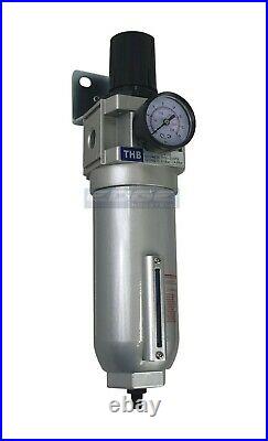 High Flow Industrial Grade Filter Regulator Combo For Compressed Air, 1 Npt