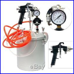 High Pressure Pot Air Paint Spray Gun 2 1/2 Gallon Industrial Painting Painter