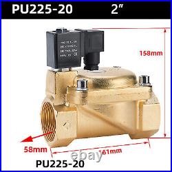High Pressure Solenoid Valve PU225 BSP G1/2 G2 Air Water 12V/24V DC AC 240V