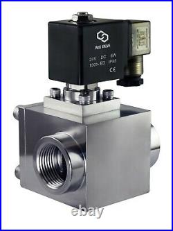 High Pressure Stainless 940 PSI Energy Save Electric Solenoid Valve NC 1 24V DC