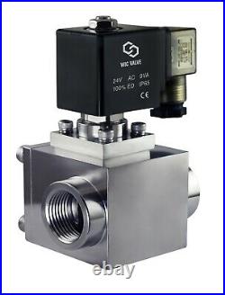 High Pressure Stainless Energy Save Electric Solenoid Valve NC 1/2 Inch 24V DC
