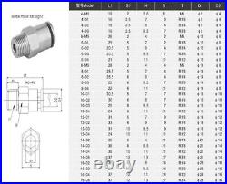 High Pressure Straight-way Air Push in Fitting Pneumatic Connector Male Thread
