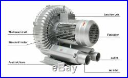 High Pressure Vortex Air Vacuum Pump 1500W Dry Air Booster Fan Single Phase 220V