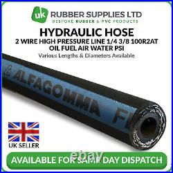 Hydraulic Hose 2 Wire High Pressure Line 1/4 3/8 1/2 100R2AT Oil Fuel Air Water