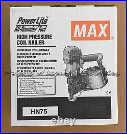 MAX HN75 Powerlite High Pressure Framing Coil Air Nailer up to 3 Nail Gun NEW