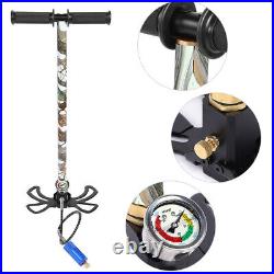 New High Pressure Air Pump Inflator With Pressure Gauge Large Double Layer