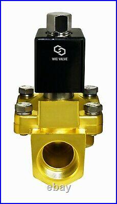 Normally Open High Pressure 188 PSI Brass Electric Solenoid Valve 1/2 24V DC