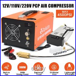 Portable 12V/110V PCP Air Compressor 4500PSI 30Mpa High Pressure Electric Pump