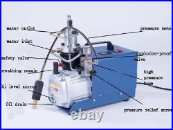 Power 30MPa Air Compressor Electric PCP Pump 4500PSI High Pressure 110V Portable