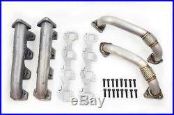 Rudy's High Flow Race Exhaust Manifolds & Up-Pipes 01-04 GM 6.6L Duramax Diesel