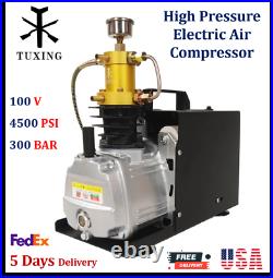 TUXING 4500PSI 300BAR PCP Air Compressor Electric High Pressure Pump Scuba 30MPA