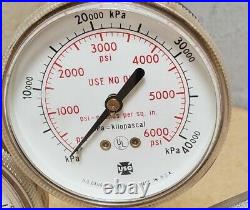 Victor SR4PJ high pressure regulator max. Pressure 6000 PSI air, 02, CO2